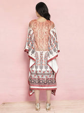 Beige Digital Print Velvet Kaftan-AHKFVLDP-6030